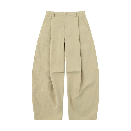 Damen Weite Culottehose mit hoher Taille und strukturierter Baumwollmischung Nord Taschen