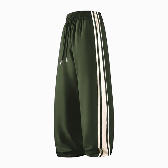 Damen Weite Trackpants mit Tunnelzugbund und seitlichen Kontraststreifen Nord Taschen