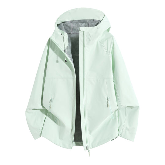 Damen Wetterfeste Kapuzenjacke mit belüftetem Kragen Nord Taschen