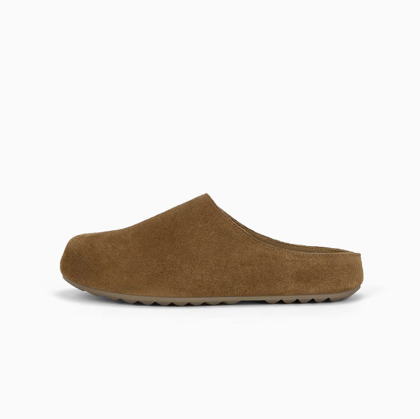 Damen Geschlossene Veloursleder-Pantolette mit gepolstertem Komfortfußbett Nord Taschen