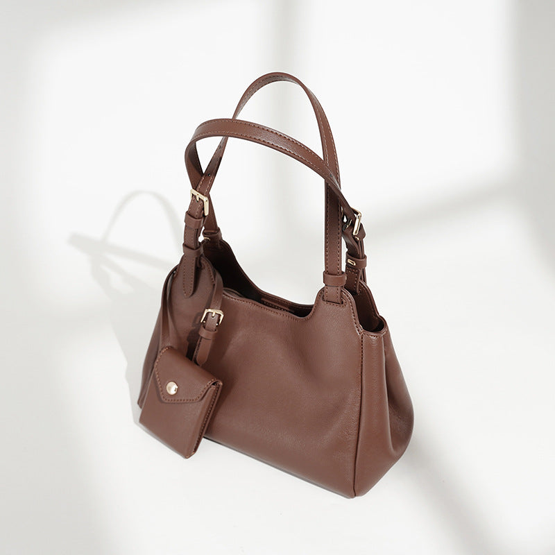Damen Hobo-Tasche aus hochwertigem Leder mit abnehmbarem Mini-Portemonnaie Nord Taschen