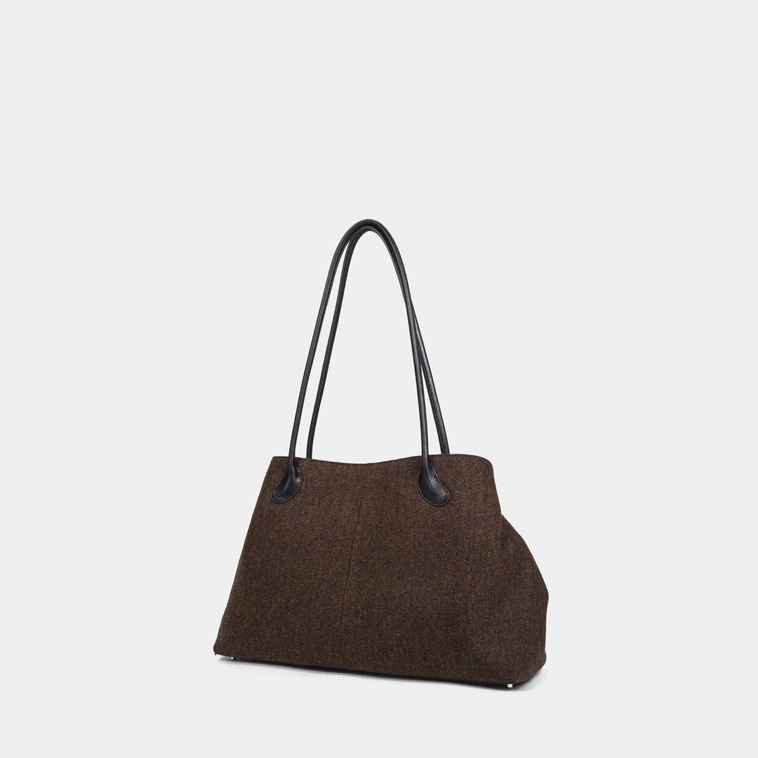 Damen stilvolle Tragetasche aus hochwertigem Textil und Leder Nord Taschen
