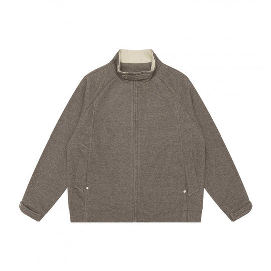 Herren Boxy-Zip-Blousonjacke mit Stehkragen, Raglanärmeln und verdecktem Reißverschluss Nord Taschen