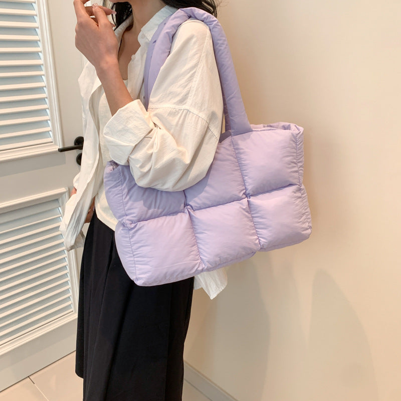 Damen PU Leder Shopper Tasche mit ergonomischem Tragegriff und moderner Steppung Nord Taschen