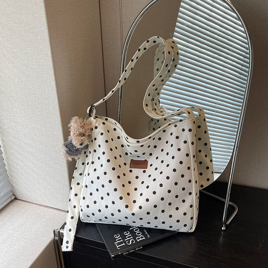 Damen praktische Beutel-Tasche mit modischem Punktedesign Nord Taschen