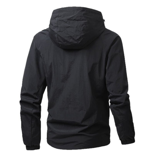 Herren Leichte Kapuzen-Windjacke mit Mesh‑Futter, durchgehendem Reißverschluss & elastischen Bündchen Nord Taschen