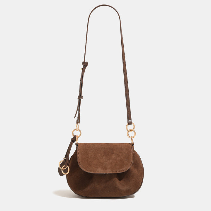 Damen Umhängetasche aus weichem Wildleder mit elegantem Kettenriemen Nord Taschen
