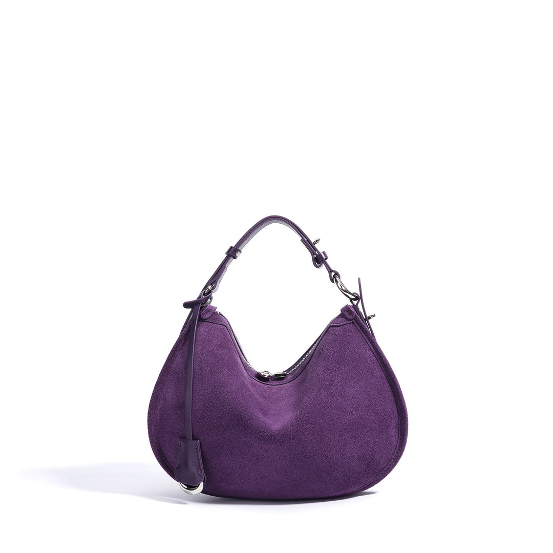 Damen handgefertigte Wildleder Hobo-Tasche mit verstellbarem Tragegurt Nord Taschen