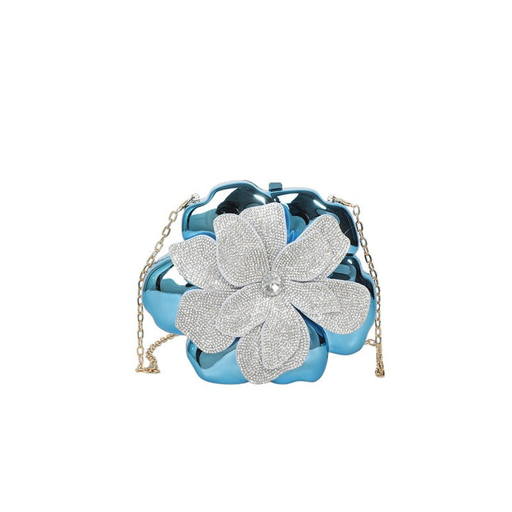 Damen Clutch mit floralem Design und glamourösem Glitzereffekt Nord Taschen