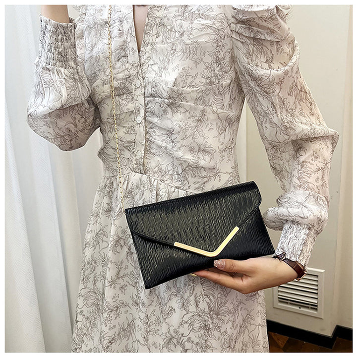 Damen elegante Clutch-Tasche mit einzigartigem Faltendesign Nord Taschen