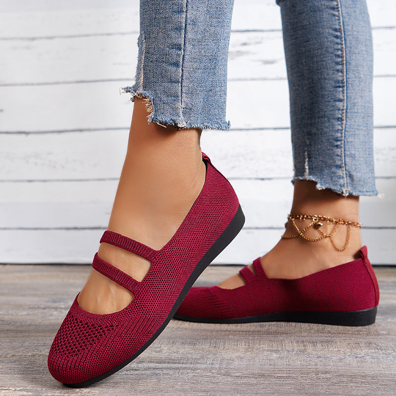 Atmungsaktive Mesh flache Schuhe