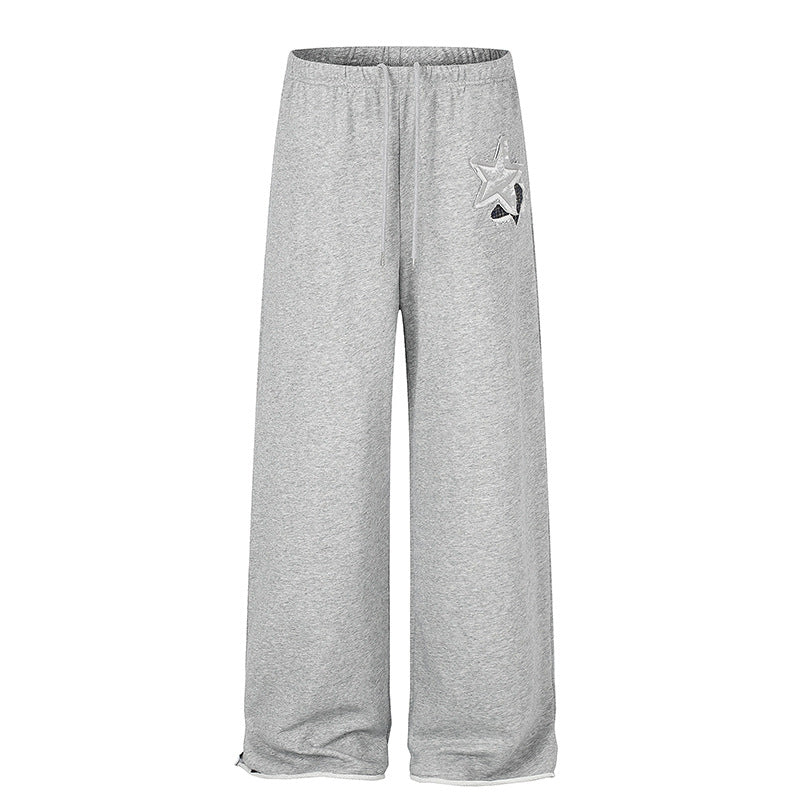Damen Extraweite Palazzo-Sweathose mit Komfortbund, Kordelzug und Stern-Applikation Nord Taschen
