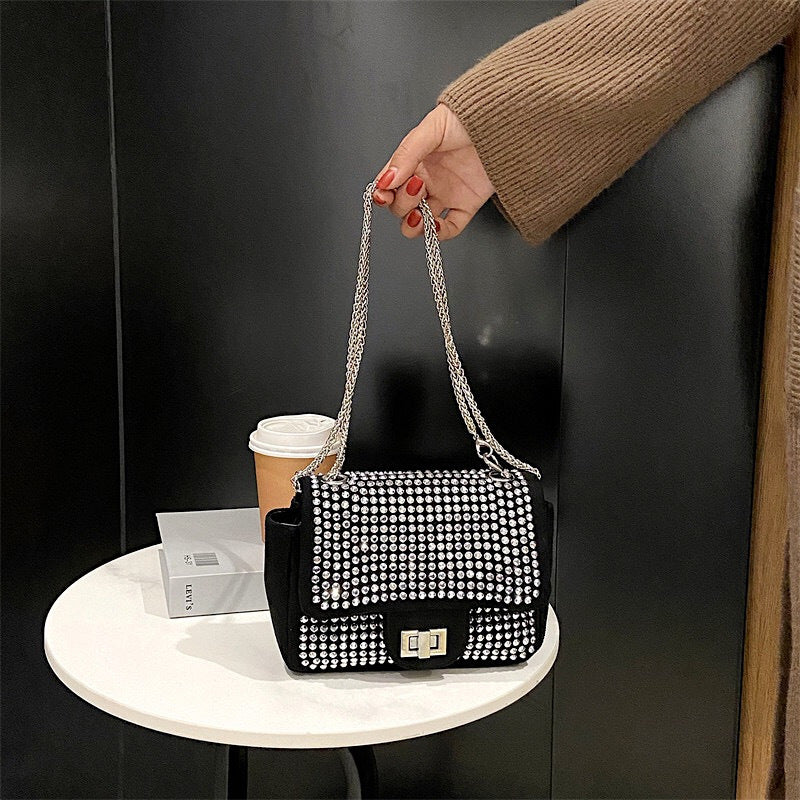 Damen elegante Clutch-Tasche mit strahlenden Strassakzenten Nord Taschen