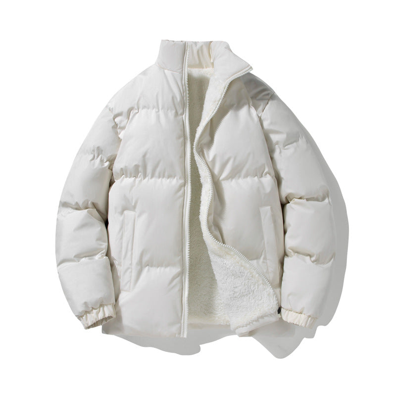 Herren Thermo‑Steppjacke mit Sherpa‑Fleece‑Innenfutter, Stehkragen und verdecktem Reißverschluss Nord Taschen