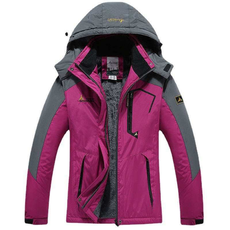 Herren technische Outdoor-Thermojacke mit abnehmbarer Kapuze, winddichter Außenschale und wärmender Fleece-Innenlage Nord Taschen