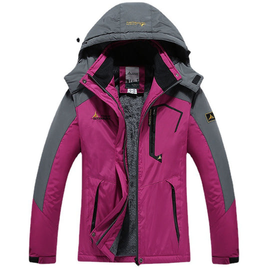 Herren technische Outdoor-Thermojacke mit abnehmbarer Kapuze, winddichter Außenschale und wärmender Fleece-Innenlage Nord Taschen