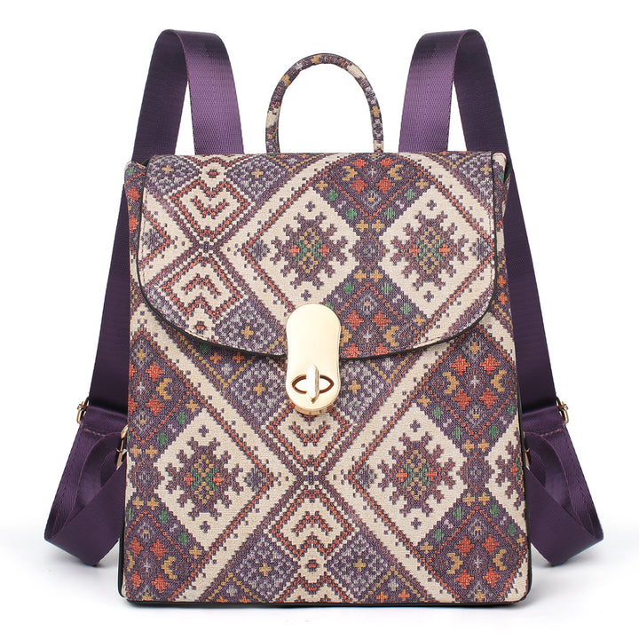 Damen Rucksackhandtasche im traditionellen Musterdesign Nord Taschen