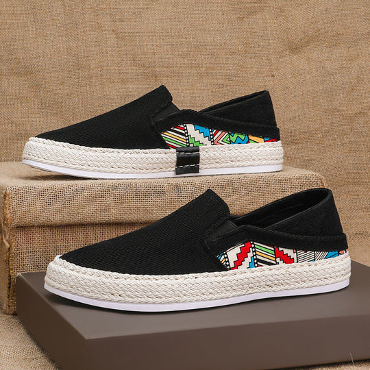Damen modische und bequeme Slip-On Espadrilles mit farbenfrohen Akzenten