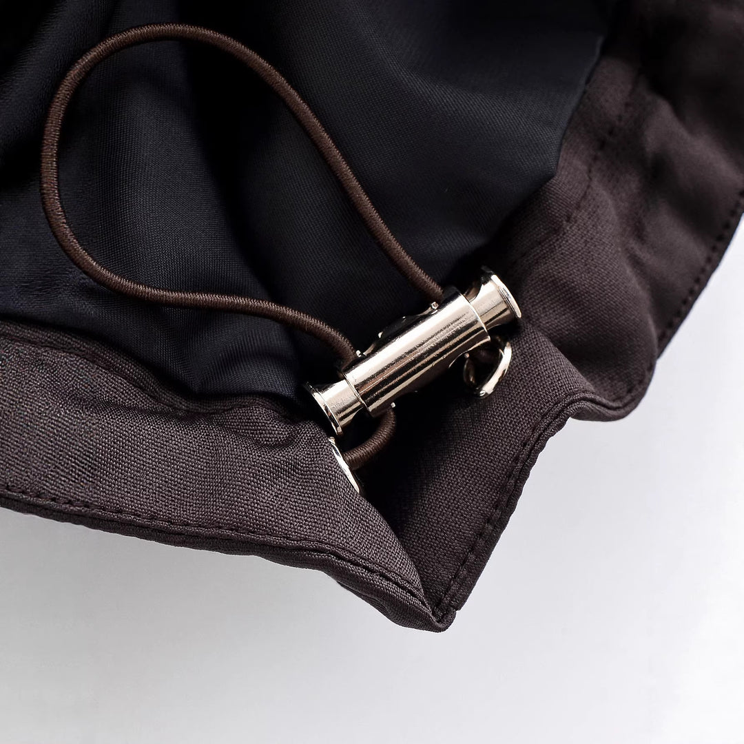 Damen Oversized Cropped Bomberjacke mit Funnelkragen und Raglanärmeln Nord Taschen