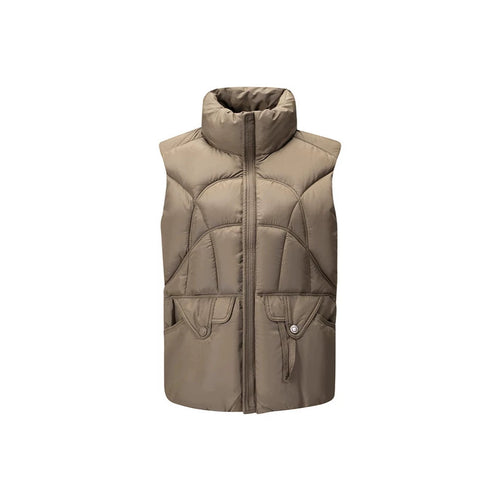 Damen Modern-artige gesteppte Thermoweste mit ergonomischer Körpersteppung und hohem Stehkragen Nord Taschen