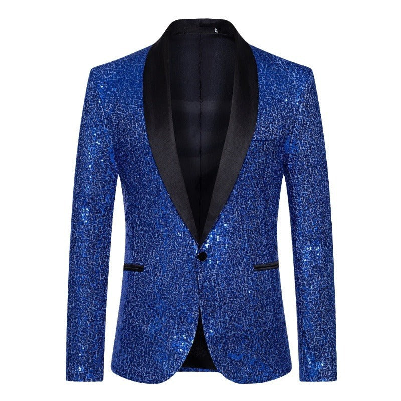 Nord Taschen Herren Pailletten-Blazer mit Schalkragen