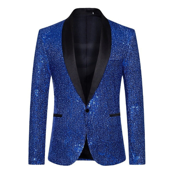 Nord Taschen Herren Pailletten-Blazer mit Schalkragen