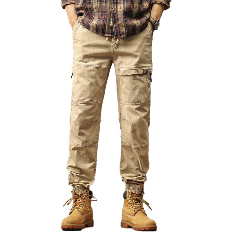 Herren Slim‑Tapered Cargojogger aus Baumwoll‑Twill mit Tunnelzug und Knöchelzipper Nord Taschen
