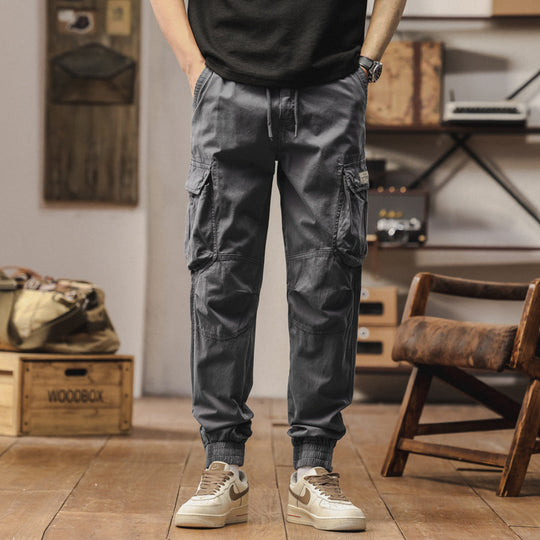 Herren Cargo-Jogginghose im Utility‑Stil mit elastischem Tunnelzugbund und verstärkten Kniepaneelen Nord Taschen