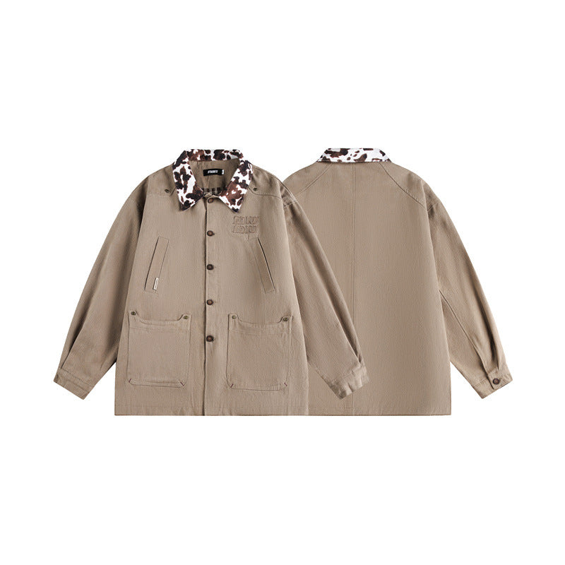 Unisex Overshirt im Utility-Workstyle mit kunstfellbesetztem Kragen und großen Pattentaschen Nord Taschen