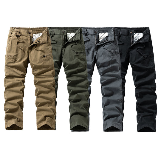 Herren Komfort-Canvas-Cargo-Hose mit elastischem Tunnelzugbund, Kniepaneelen und Multifachtaschen Nord Taschen