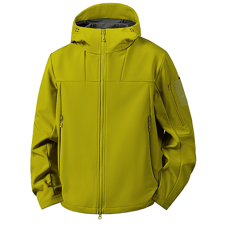 Herren wind- und wasserabweisende Softshelljacke mit Kapuze und taktischen Taschen Nord Taschen
