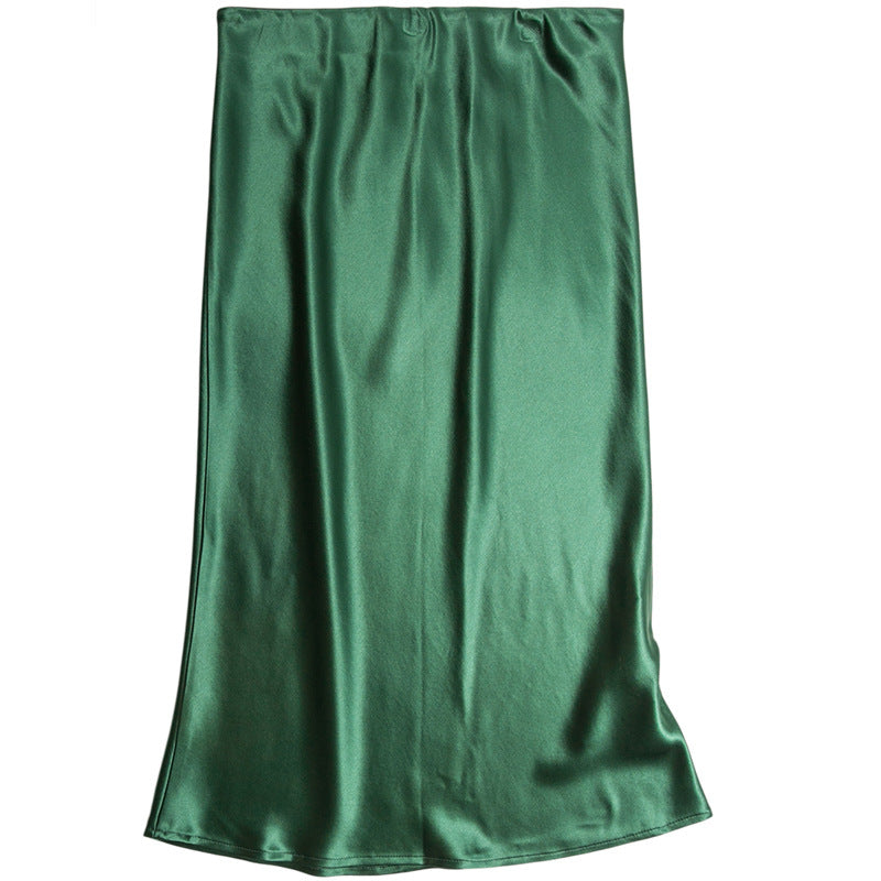 Damen Eleganter Satin Midirock Nord Taschen