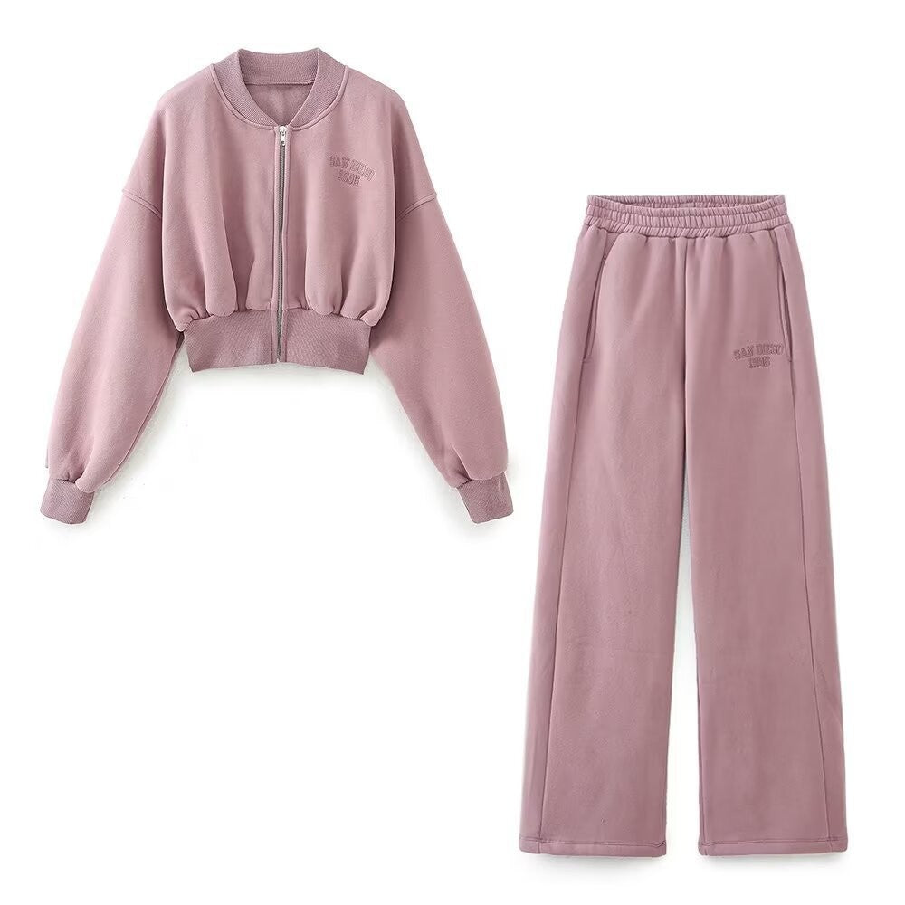 Damen Weite Fleece-Jogginghose mit hohem Elastbund, Eingrifftaschen und dezenter Logostickerei Nord Taschen