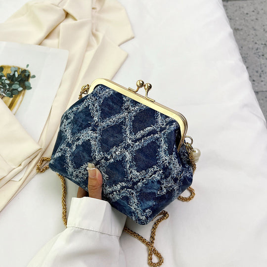 Damen elegante Beuteltasche mit Perlenschmuck Nord Taschen