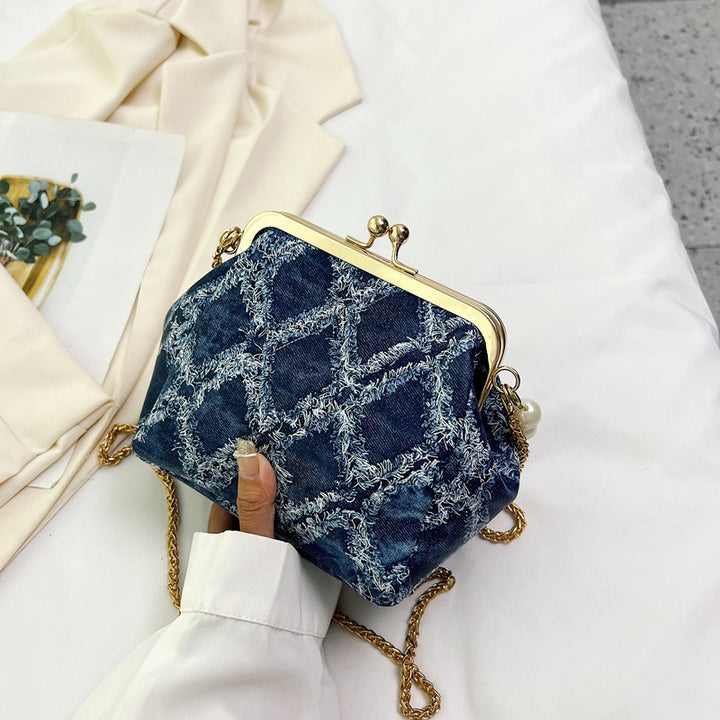 Damen elegante Beuteltasche mit Perlenschmuck Nord Taschen