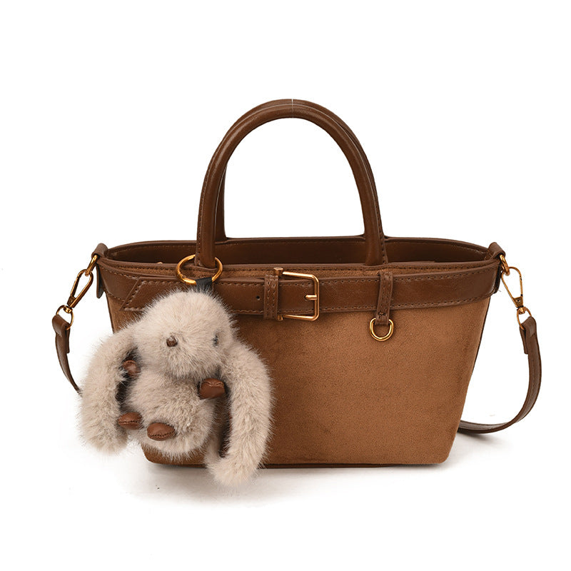 Damen Taschen mit abnehmbarem Plüschanhänger Nord Taschen