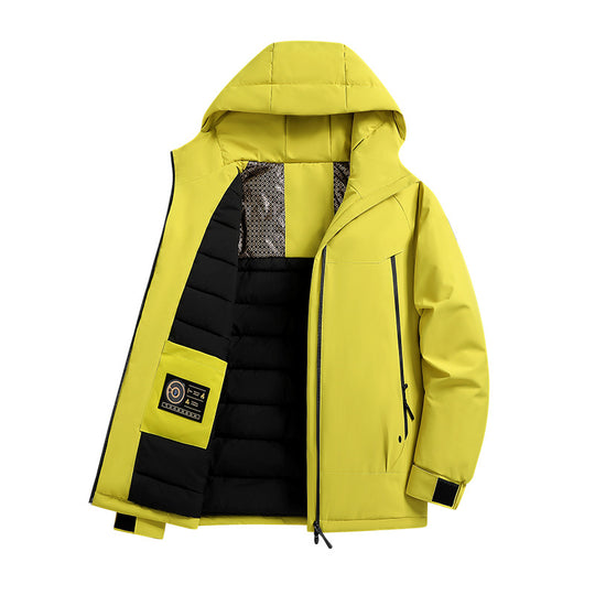 Herren Isolierte Softshell-Parka mit technischer Kapuze, winddichter Außenhülle und Innentaschen Nord Taschen