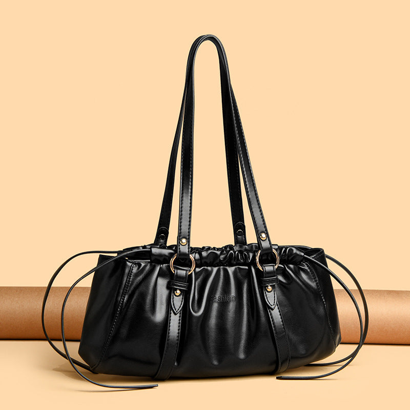 Damen elegante Beuteltasche mit raffiniertem Kordelzug Nord Taschen