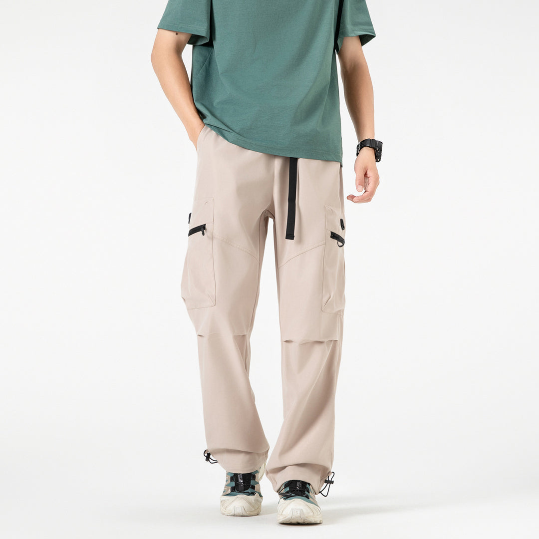 Herren Weite technische Cargo-Hose mit Multifachtaschen, Tunnelzug und verstellbaren Beinabschlüssen Nord Taschen