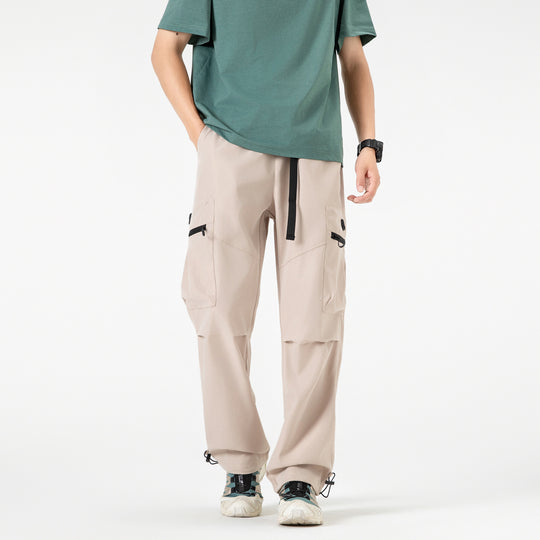 Herren Weite technische Cargo-Hose mit Multifachtaschen, Tunnelzug und verstellbaren Beinabschlüssen Nord Taschen