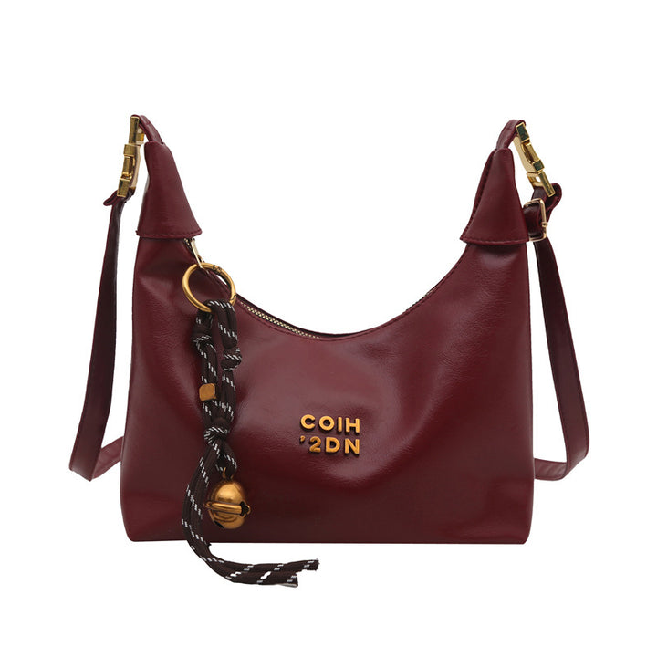 Damen Hobo-Tasche mit einzigartigem Kordelzug und dekorativem Anhänger Nord Taschen