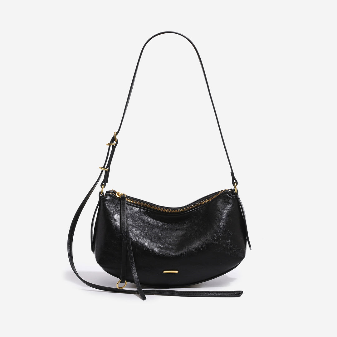 Damen Schultertasche mit hochwertigem Leder und elegantem Reißverschluss Nord Taschen