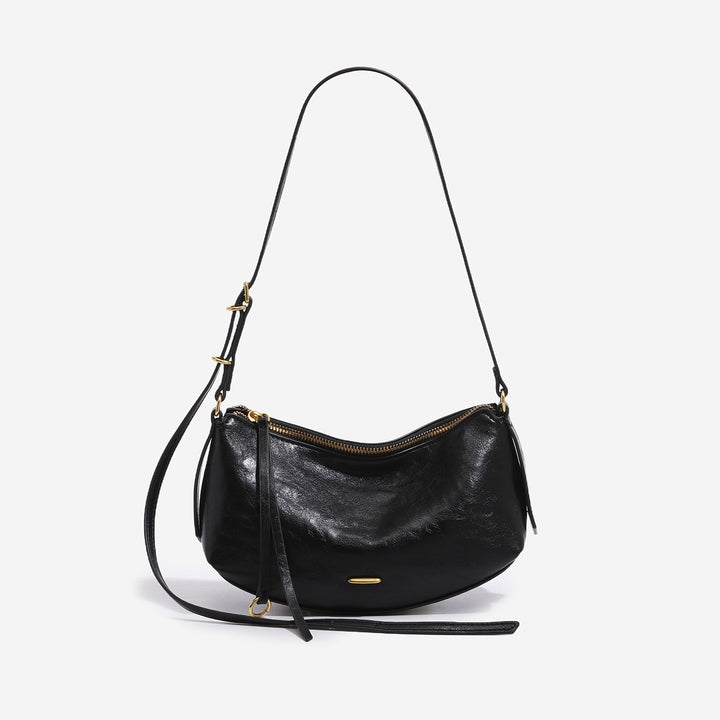 Damen Schultertasche mit hochwertigem Leder und elegantem Reißverschluss Nord Taschen