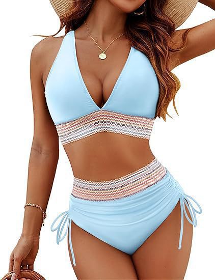 Damen Hoch geschnittener Bikini mit verstellbaren Schnüren  Nord Taschen