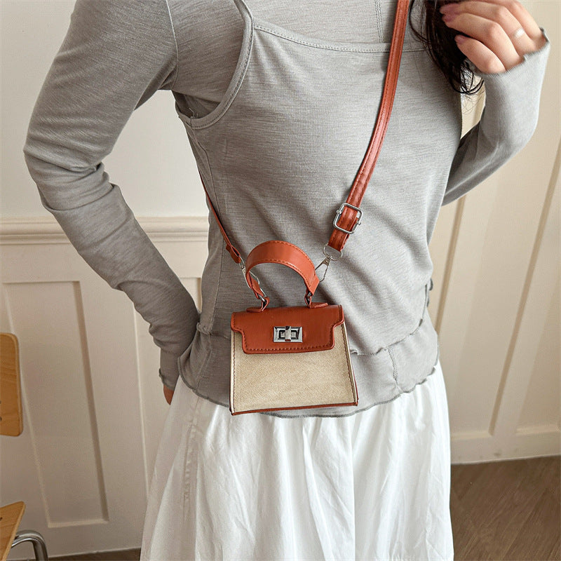 Damen Mini-Handtasche mit luxuriösem Lederlook und praktischen Tragegriffen Nord Taschen