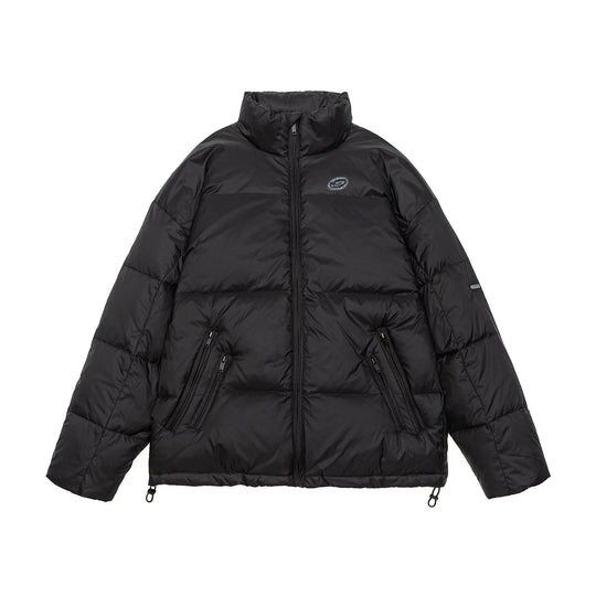 Herren Wattierter Kurzparka mit hohem Stehkragen, Reißverschluss-Taschen und Kordelzug Nord Taschen