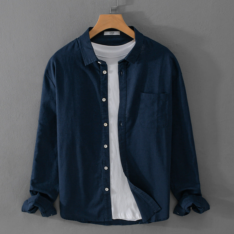 Herren Overshirt aus Baumwollmix mit Brusttasche und lockerem Schnitt Nord Taschen