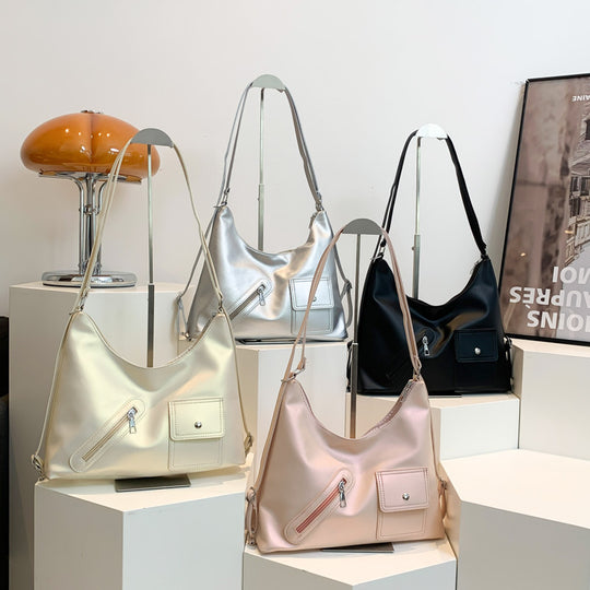 Damen modische Umhängetasche mit praktischem Reißverschluss und abnehmbarem Schultergurt Nord Taschen