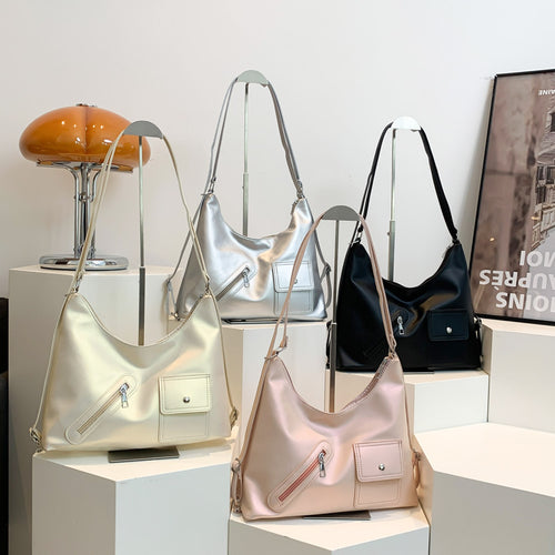 Damen modische Umhängetasche mit praktischem Reißverschluss und abnehmbarem Schultergurt Nord Taschen