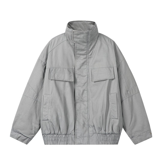 Unisex Boxy-Fieldjacke mit hohem Stehkragen, Pattentaschen und elastischem Saum Nord Taschen